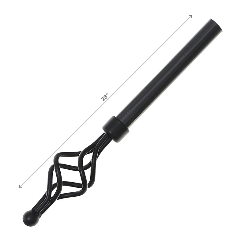 Accessoire de quincaillerie réglable noir, 28" - 48"