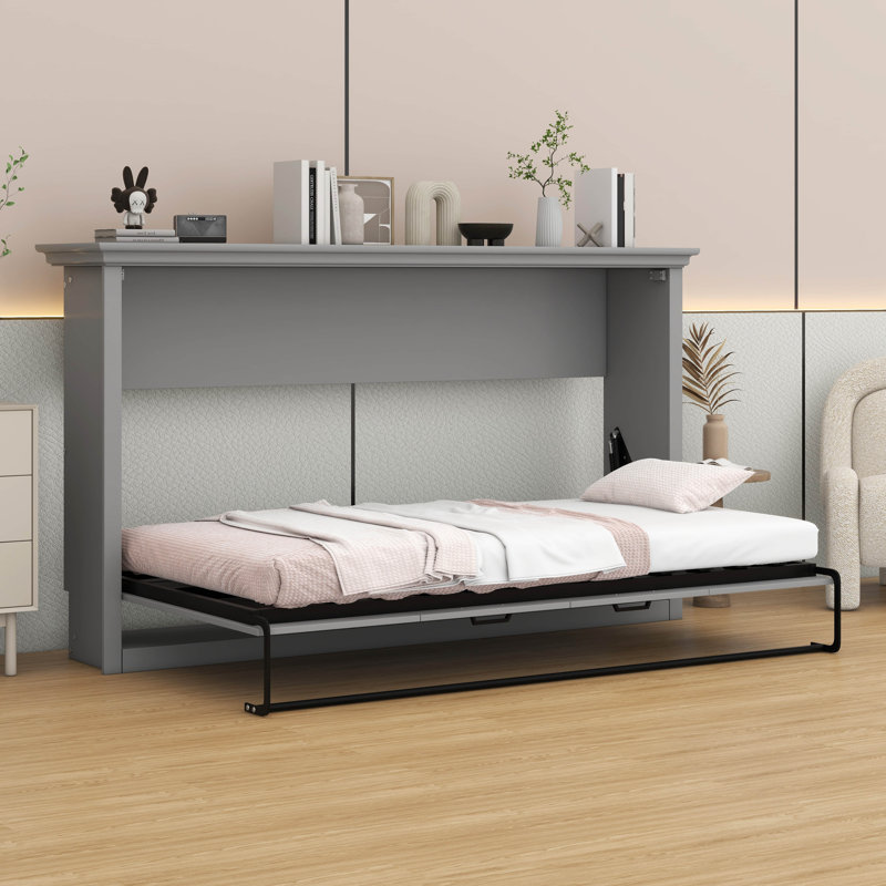 Lit escamotable simple, se pliant dans une armoire, cadre de lit peu encombrant