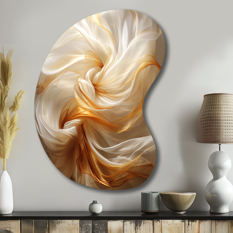 Chottu - formes abstraites en forme de flèche - art mural asymétrique en métal, H 39 po x l 28 po