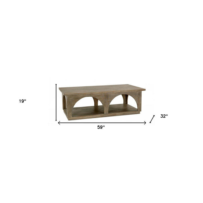 Table basse Denning en bois massif brun North Creek
