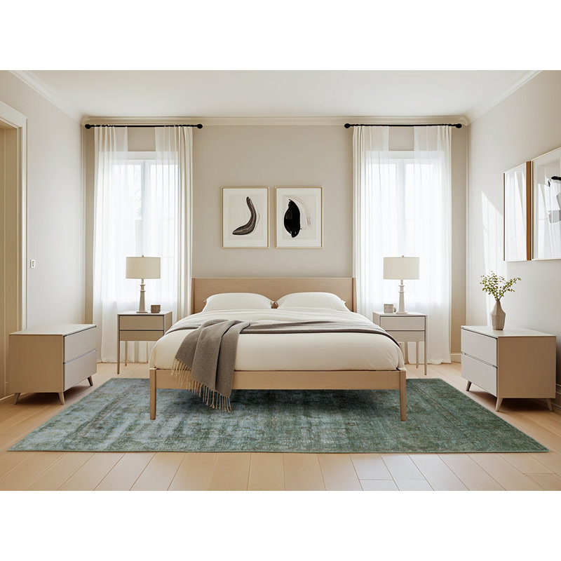 Tapis vert de style oriental, Rectangle 5 pi x 8 pi