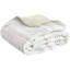 Courtepointe en microfibre en tissu gaufré, taupe / bleu, double / grand avec literie à texture douce 3 pièces-117361150