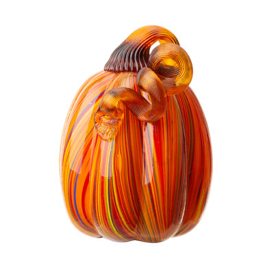 Striped Glass Pumpkin