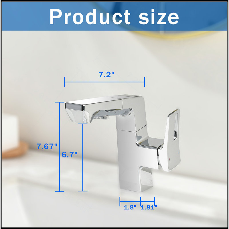Robinet de salle de bain intelligent à DEL chromé - affichage numérique de la température, douchette rétractable pour évier de véhicule récréatif et maison