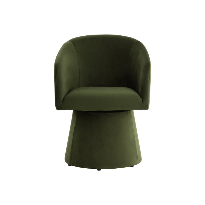 ETTA SWIVEL DINING ARMCHAIR - MOSS GREEN