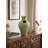 D9.8x16.5" Sage Green Sculptural Ceramic Vase