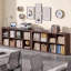Bibliothèque moderne de 66 cm de hauteur avec 8 cubes, noyer-1857761376-1857761380