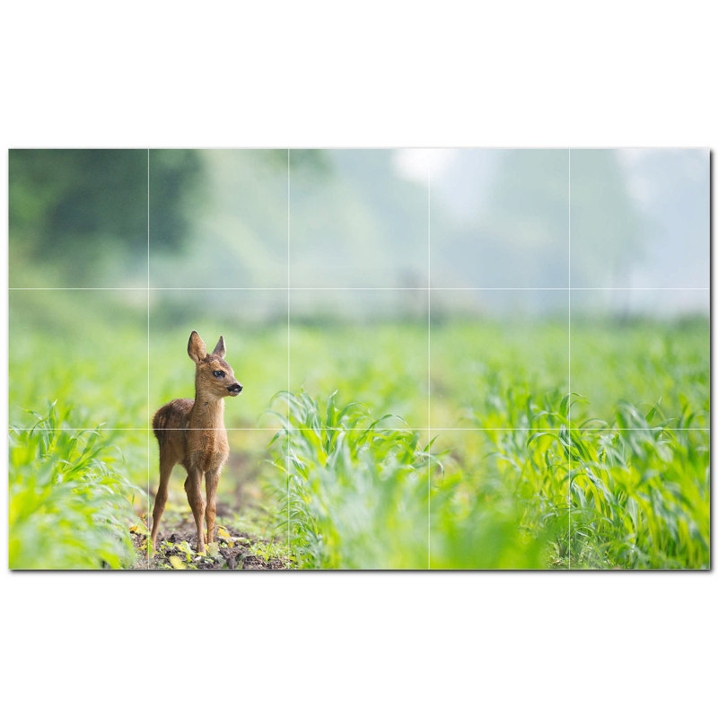 4.25'' x 4.25'' Satin Ceramic Decorative Mural