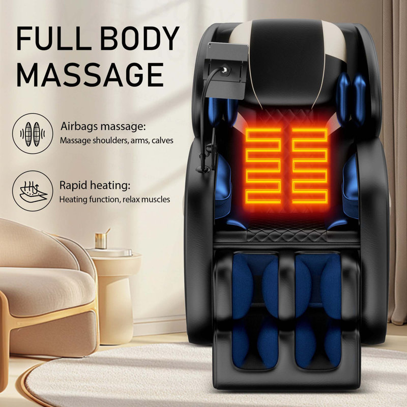 Fauteuil de massage inclinable sans gravité avec pression d'air corporelle complète