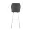 Tabouret de comptoir en similicuir gris et acier inoxydable brossé de 26 po Mirano-137391759