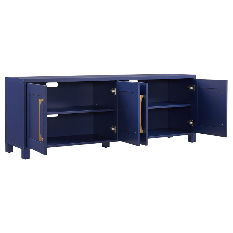 Chabot Rectangular TV Stand for TV's up to 75" in Dark Blue, Dark Blue