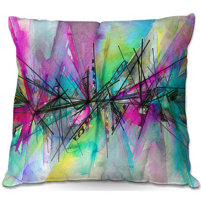 Coussin 1 coussin de recherche de canapé, 16 po x 1 po, Mauve / Bleu / Noir