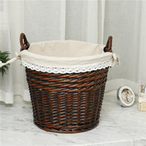 Oval Wicker Laundry Basket - Sandstone / One Size