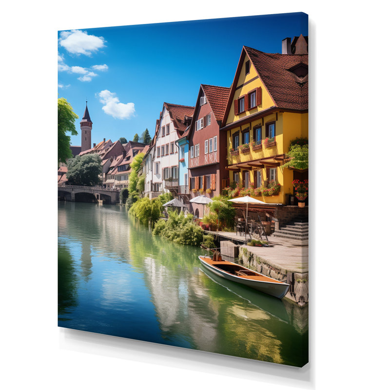 Kolee, rivière Wanderlust, Allemagne, H 32 po x l 16 po x P 1 po, Toile tendue