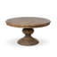 Round Pine Extendable Pedestal Dining Table