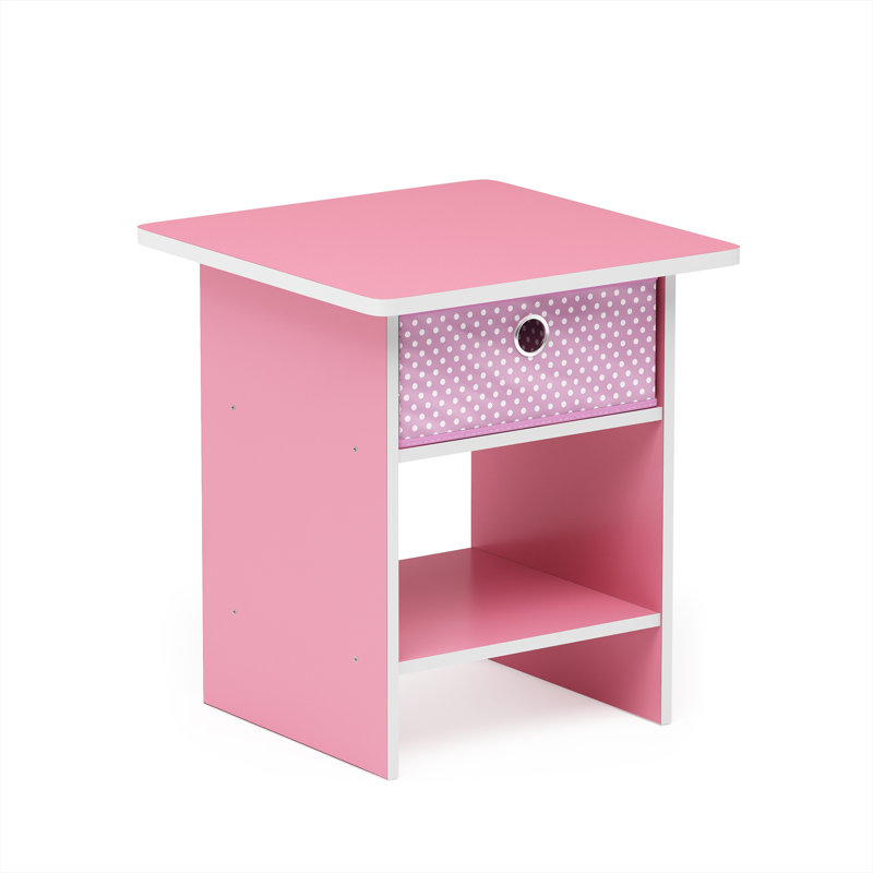 Table de bout avec rangement Brigette, Rose/Rose pâle