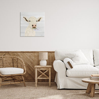 Opal Baby Cow Portrait Canvas, design by Ashley Justice