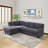 Dark Grey Living Room 2-Piece Sofa Set-1894807083