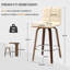 65 CM Swivel Bar Stools With Back Faux Leather Upholstered-124571191-119423179