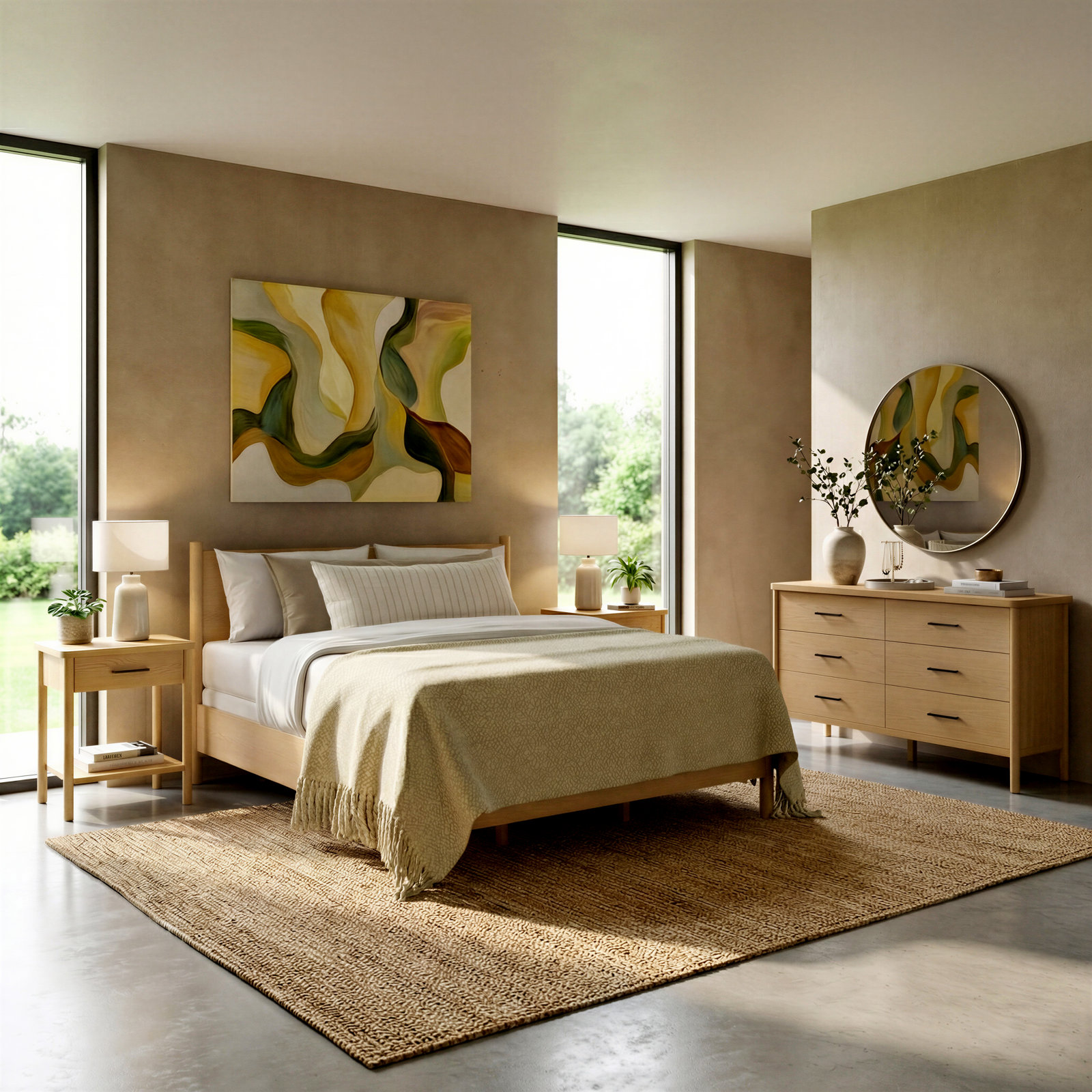 Hall 4-Piece Bedroom Set, Light Brown, King