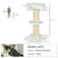 91cm Scratching Posts Cat Tree Activity Centre for Indoor Cats Cream