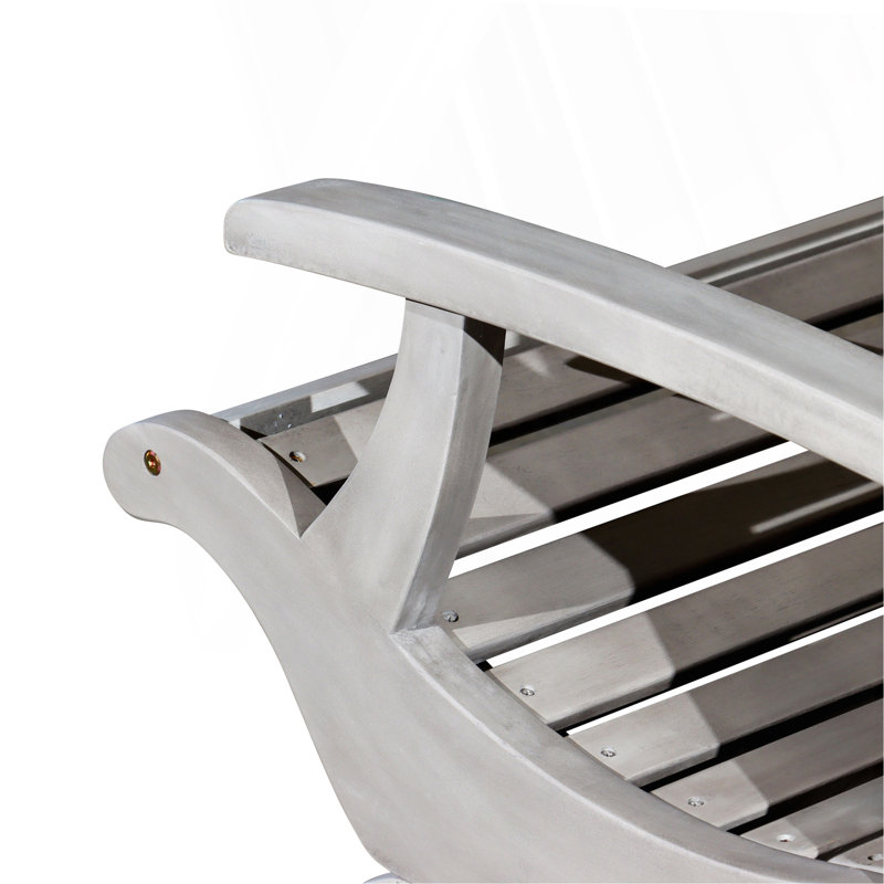 Chaise en bois d'eucalyptus, gris argenté