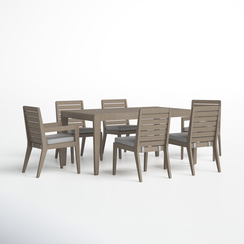 Ojai 40'' Rectangular 6 - Person Outdoor Dining Set with Cushions