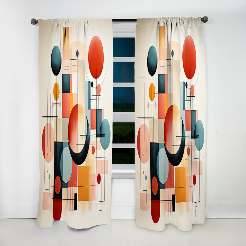 Rideau obscurcissant Balabak - Modern Shapes, L 52 po x L 95 po