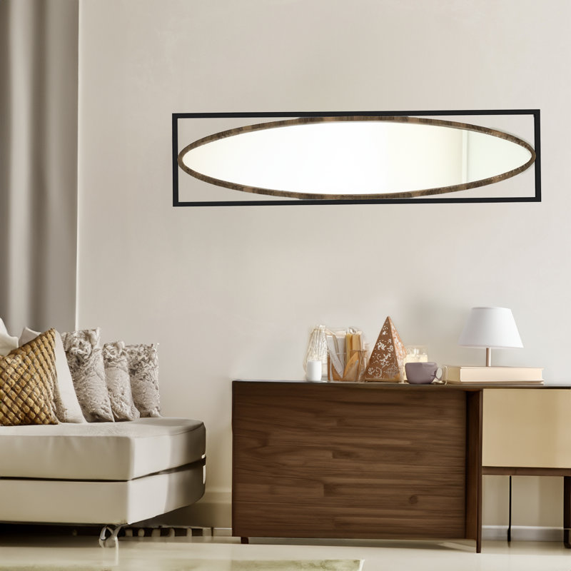 Wood Flat Floor Mirror