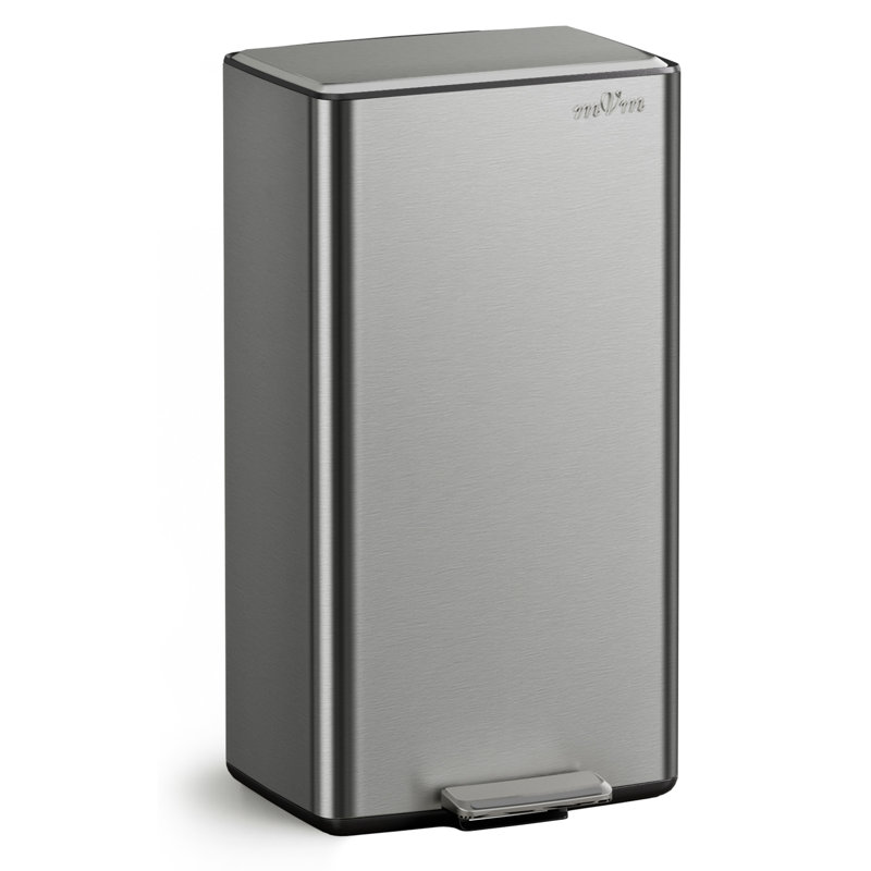 Stainless Steel Step On Kitchen Trash Can - 40L