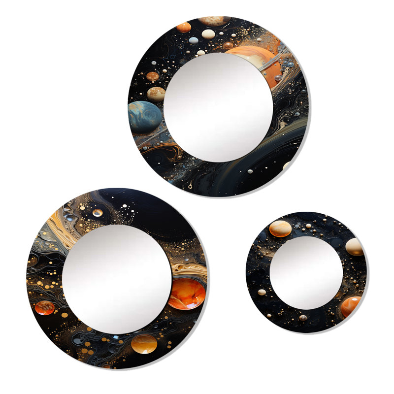 Hifza Metal Round Mirror