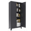 Armoire garde-manger moderne 71 po, armoire de rangement en métal avec portes et tablettes réglables pour la chambre à coucher, le salon et la cuisine-2037888996