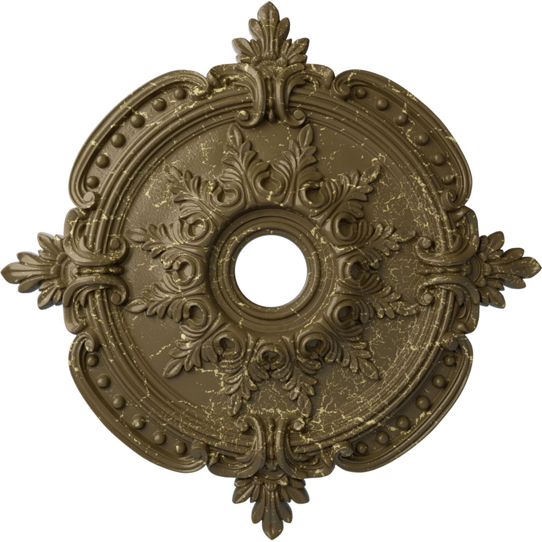 Endurathane Benson Classic Ceiling Medallion, 28 3/8"OD x 3 3/4"ID x 1 5/8"P (Fits Canopies up to 6 1/2") Ekena Millwork 