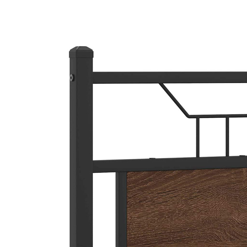 Bed Frame, 120 x 200cm, Brown Oak