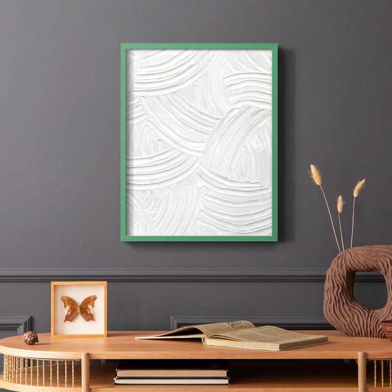 Sandstone Grooves I, reproduction encadrée - bois massif, Vert, H 10 po x l 8 po