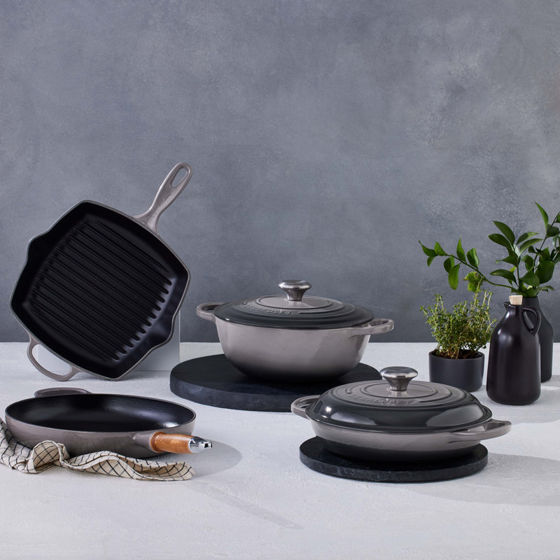 Le Creuset Cast Iron Shallow Casserole, 30cm / 3.5L, Flint