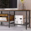 Meuble télé industriel pour téléviseur de 65 po ou moins Pursley, meuble audio-vidéo brun avec tablettes de rangement, meuble télé rustique pour salon, chambre à coucher ou salle de jeux-120781554-120781564