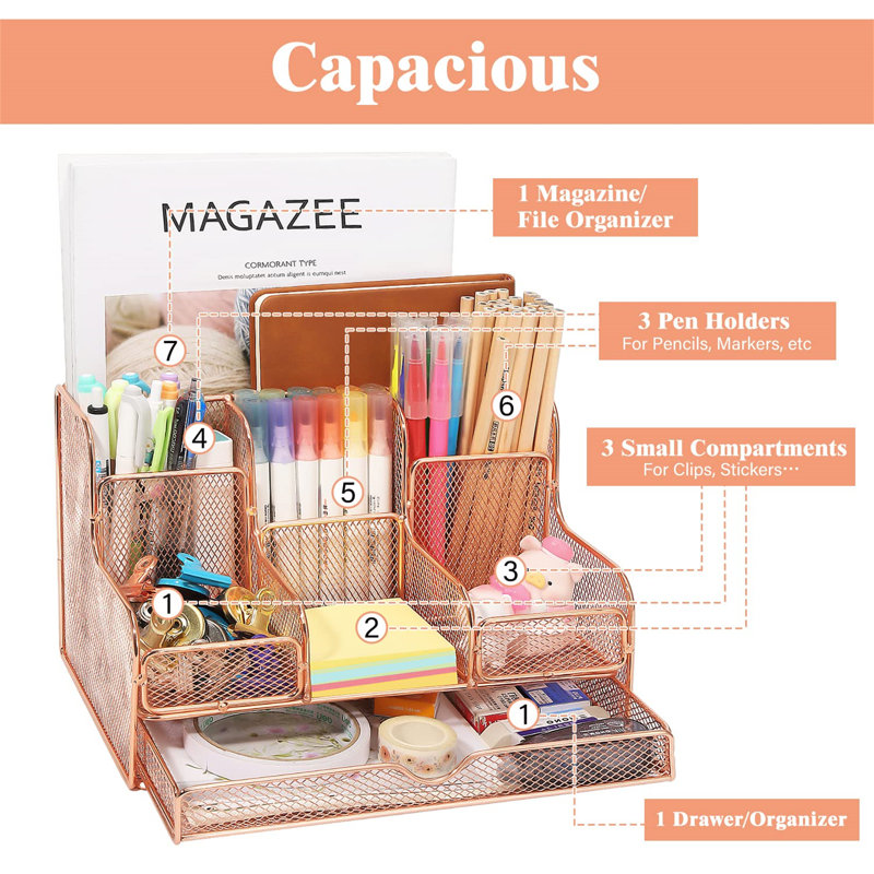 Boise Metal Desk Organiser