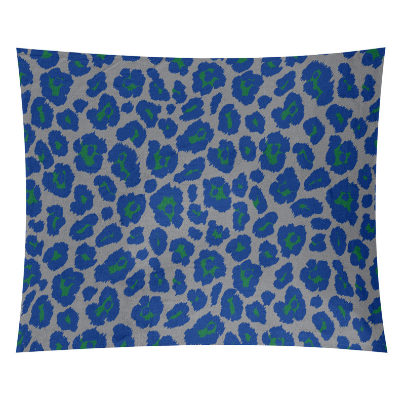 Tapisserie de football en microfibre Seattle Throwback, H 88 po x l 104 po, Argenté / bleu / vert