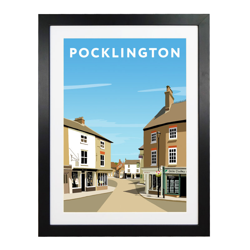 Pocklington by Richard O'Neil - Print, Black Wood Frame, 54 cm H x 44 cm W x 2.2 cm D