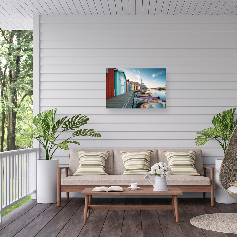 Stefan Hefele  Coloured Harbour Outdoor  Canvas, H 12 po x l 19 po