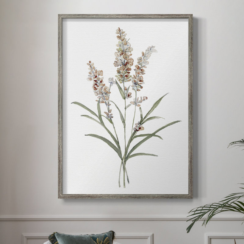 D botanique I, reproduction encadrée - bois massif 47367, H 11 po x l 9 po