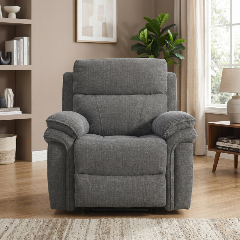 Coombs 106cm Wide Standard Recliner, Dark Grey