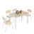 5-Piece Dining Table Set With 4 Chairs
