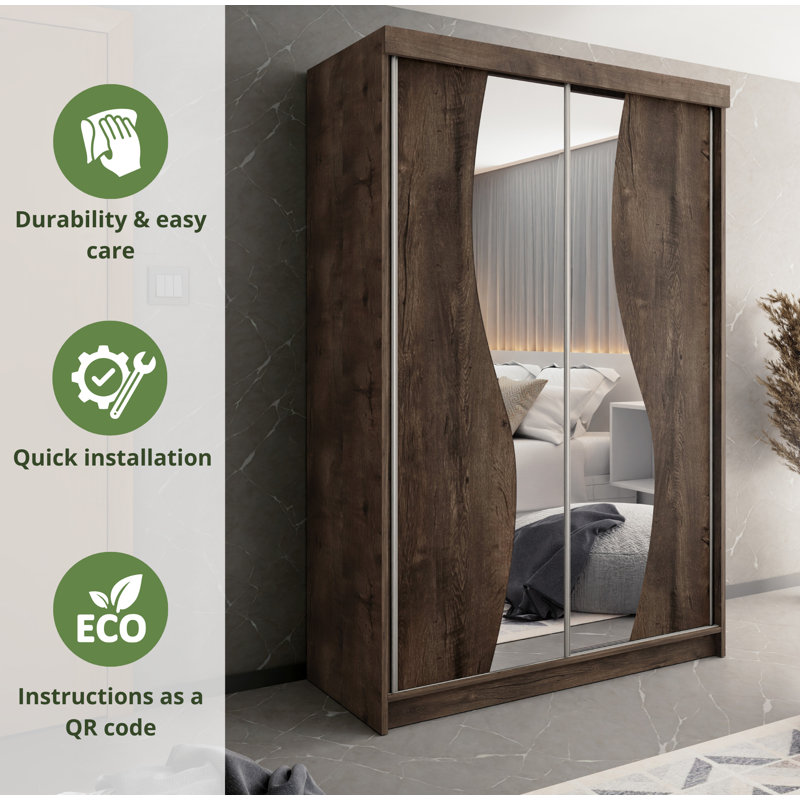 Ajtene 2 Door Wardrobe, Brown
