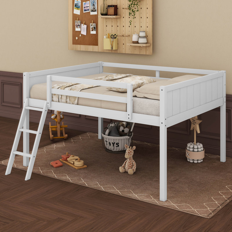 Anxhela Panel Bed, White, Full