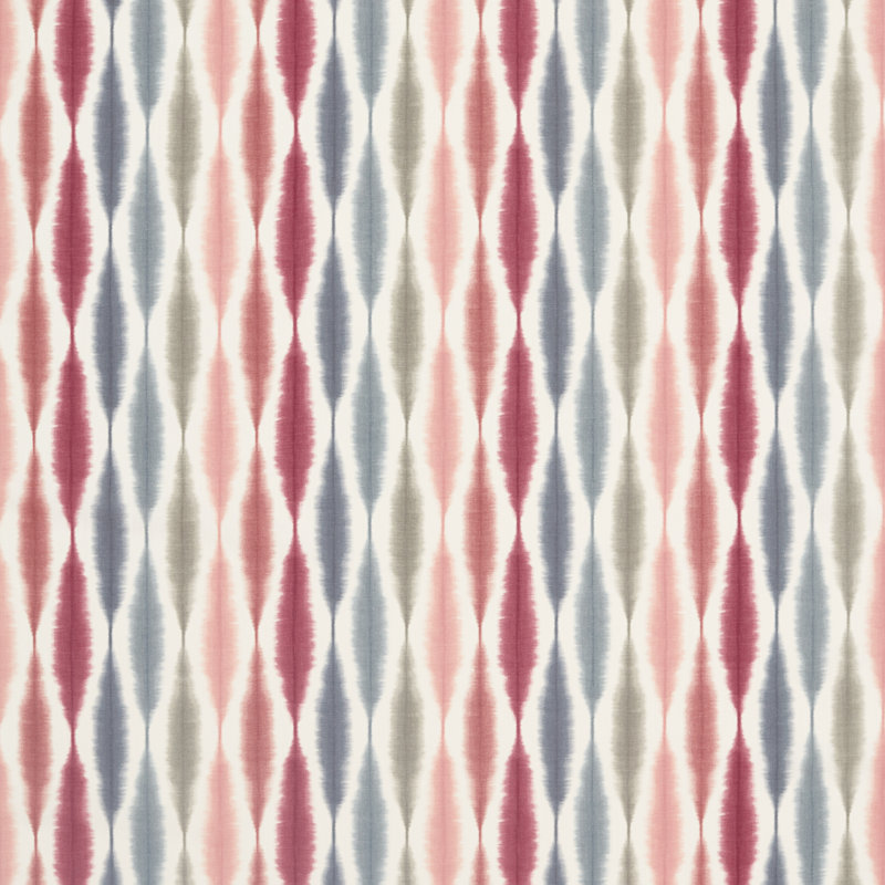 Usuko Fabric, Cranberry/Rose/Steel