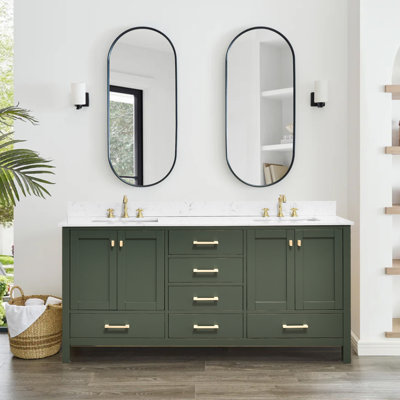 Meuble-lavabo 84 po avec plateau en pierre reconstituée 84 po