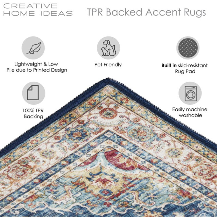 Posey Machine Washable Imagine Printed Chenille Rugs