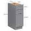 Armoire de base Shaker de style Shaker gris prêt à assembler de l 12 po x P 24 po x H 34,5 po Homeibro Cozy Design-99152004-126039597